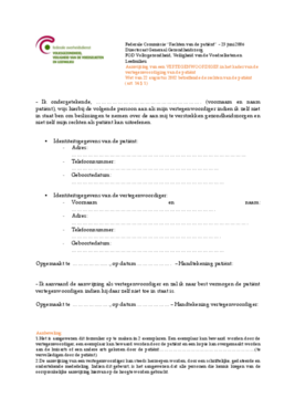 Aanduiding vertegenwoordiger