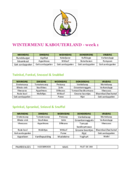 Wintermenu - week 1