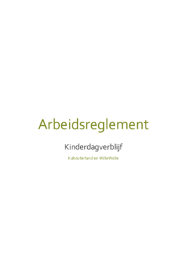 Arbeidsreglement Wille Wolle