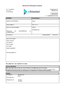 Laboaanvraag pathologische anatomie