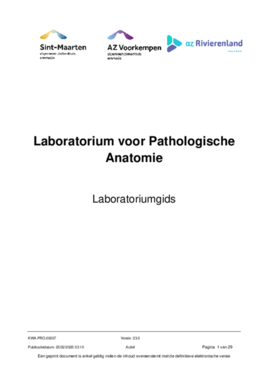 Laboratoriumgids anatomopathologie campus Rumst