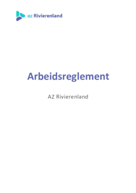 Arbeidsreglement AZ Rivierenland
